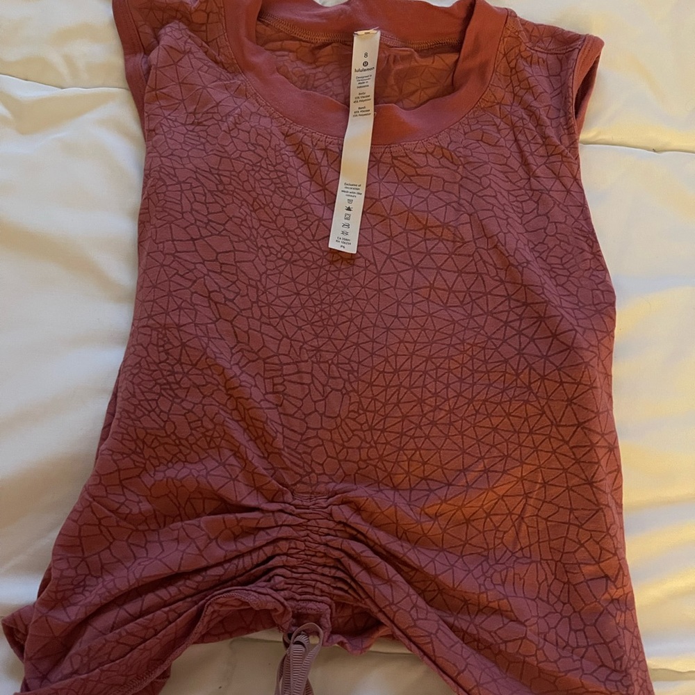 Lululemon drawstring crop tank